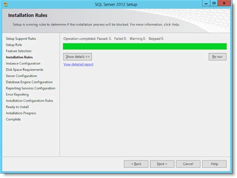 Configure SQL 2012 的图像结果