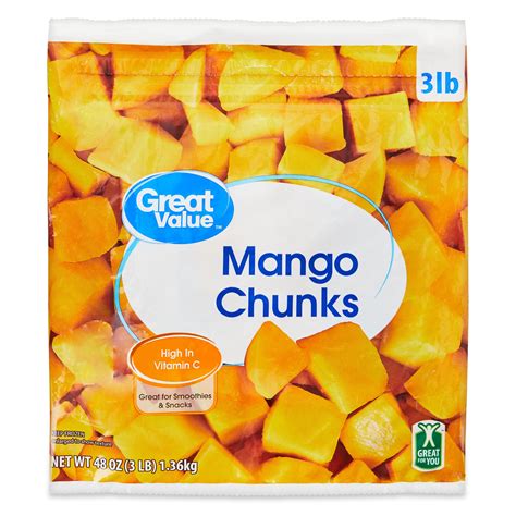 Great Value Mango Chunks, Frozen, 48 oz - Walmart Business Supplies