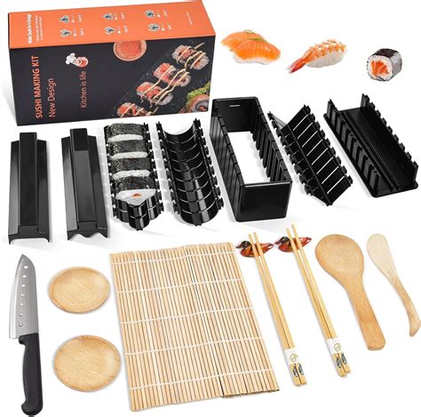 AYIYUN 17 in 1 Sushi Making Kit, Sushi Maker Sushi Tool, Easy DIY Sushi ...