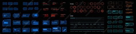 Vector set frames complex elements signs and symbols for personal ...