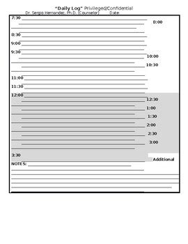 Image result for Daily Log Form