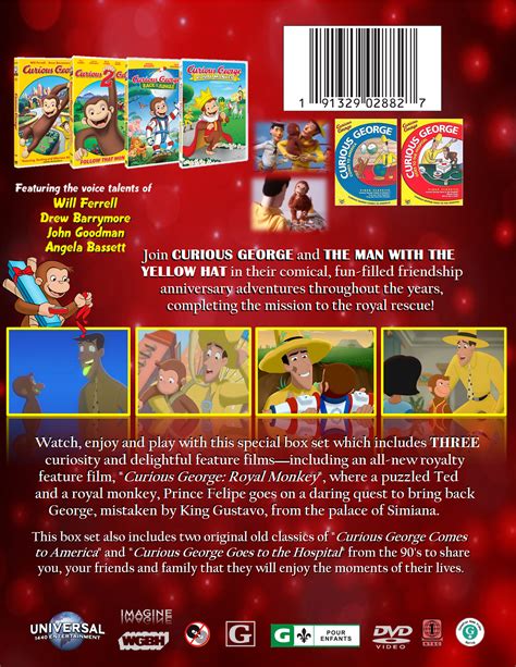 Curious George Four Movie Collection DVD (back cover) | Curious george ...