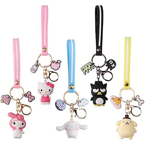 Sanrio Llaveros lindos de anime estilo Kawaii, Hello Kitty, My Melody ...