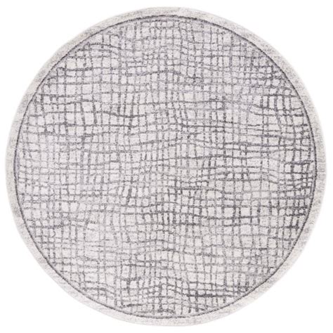 Safavieh Adirondack Shilo 4 X 4 (ft) Silver/Ivory Round Indoor Abstract ...