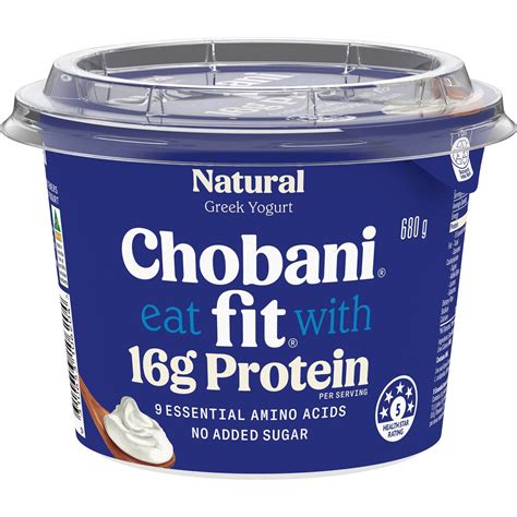 Chobani Fit Natural Greek Yogurt 680g | Woolworths