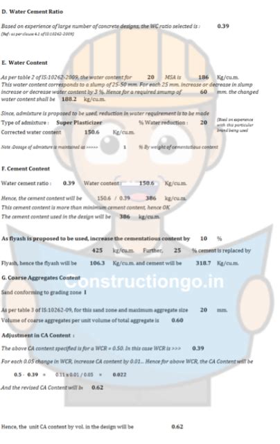 Mix design - ConstructionGo – Construction Tips, Cost Guides