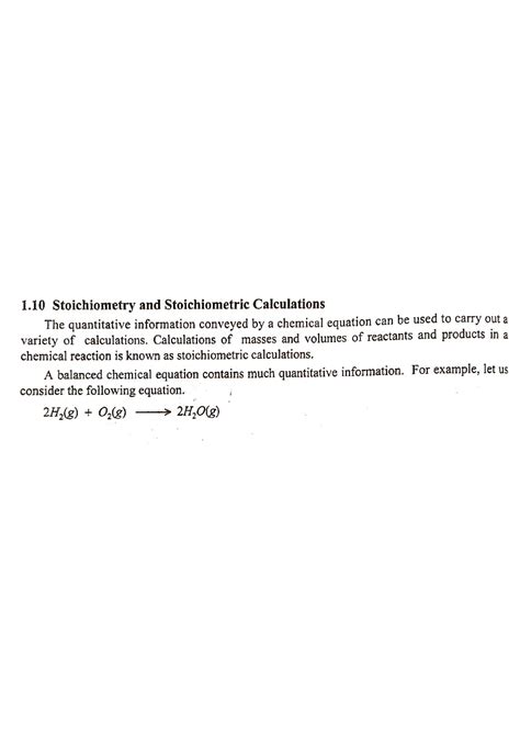 Stoichiometric calculation and limiting reagent - BSc Chemistry - Studocu