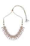 Buy Gold Plated Diamonds, Pearls, Stones Embellished Choker Necklace ...