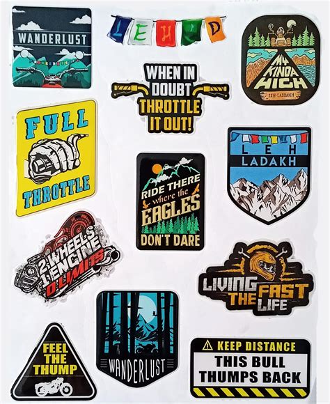 Automopix Bike Stickers Leh Ladakh Bike Vinyl, Multi Decals Tool Box ...