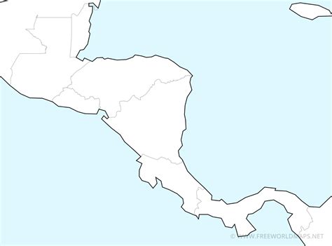 Blank Map Of Mexico And Central America at tarrobinblog Blog