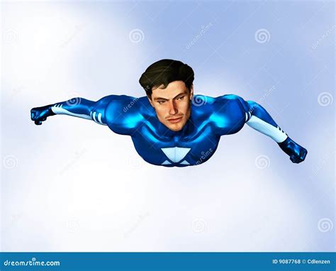 Male Superhero Characters. Muscular Handsome Superman In Superheroes ...