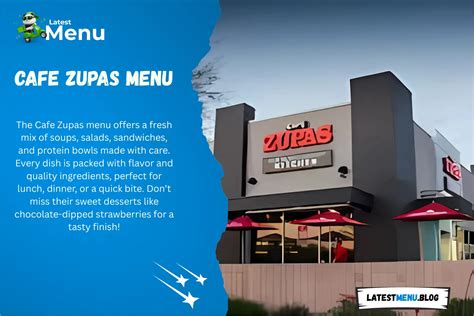 Cafe Zupas Menu USA with Prices, Calories & Nutrition 2026