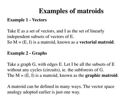Image result for Matroid Introduction