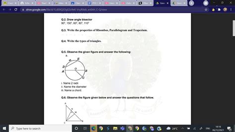 Observe the given figure and answer the following for 5th questioni ...