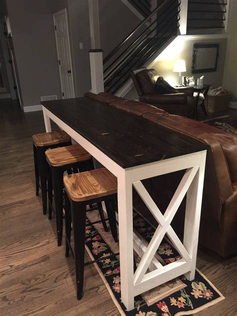 Diy Behind Sofa Bar Table - Do It Yourself