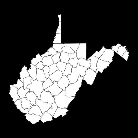 West Virginia state map with counties. Vector illustration. 26834425 ...