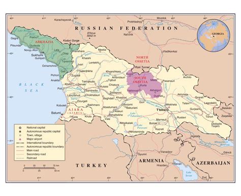 Карты Южной Осетии | Коллекция карт Южной Осетии | Азия | Maps of the ...