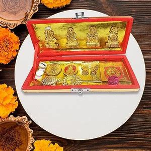 HOUSEOFASTRO Brass Shree Dhan Lakshmi Kuber Bhandari Sarv Samriddhi ...