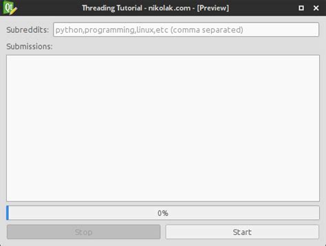 PyQt Thread Programming Tutorial 的图像结果