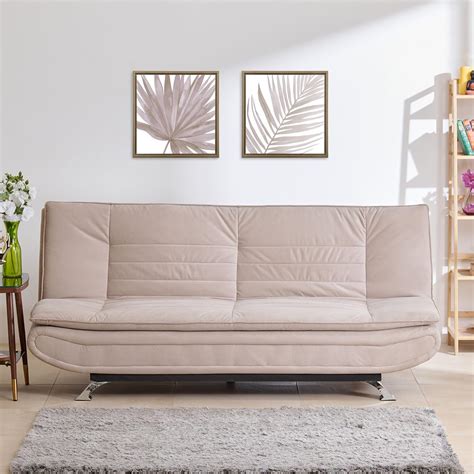 Home Centre Faith NXT Fabric 3-Seater Sofa Bed - Beige : Amazon.in ...