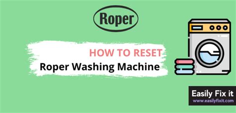 Image result for Does a Roper Washing Machine Have a Reset Button