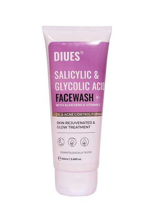 Diues Salicylic Acid & Glycolic Face Wash With Vitamin E And Alovera ...