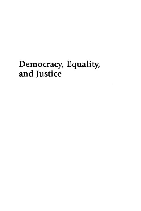 Democracy, Equality, and Justice » eTextZone.com