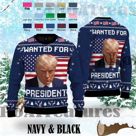 Trump 2024 Sweater, Vintage Christmas, Funny Political Shirts, Christm ...
