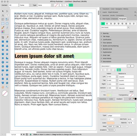 Image result for Gradient Fill in Affinity Publisher