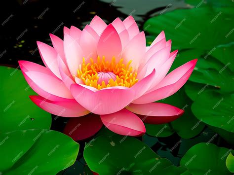 Pink color lotus flower | Premium AI-generated image