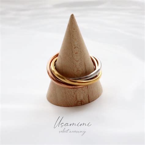 #E49 Titanium trinity ring | usamimi accessory store