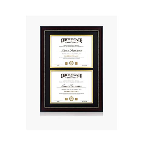 Double Certificate Document Recycled Polystyrene Frame for 8.5"*11 ...