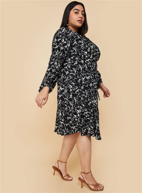 Buy Women Abstract Printed Wrap Dress Online at just Rs. 1599.0 ...