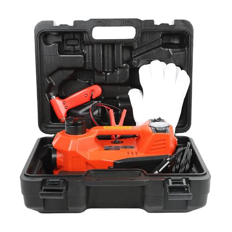 12V 5 Ton Electric Car Jack Kit, Car Jack Hydraulic with Inflator ...