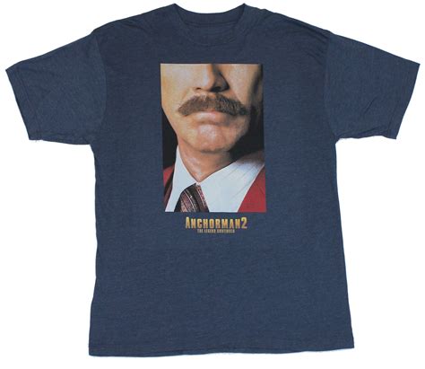 Anchorman 2 Mens T-Shirt - The Legend Continues Mustache Box Image