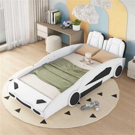 Amazon.com: Twin Size Race Car Bed for Kids,Cool Car Bed Frame with ...