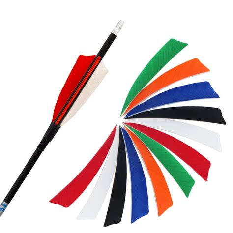 SPG AF106-JY 4 Inch Shield Shape Turkey Feather Arrow Fletching ...