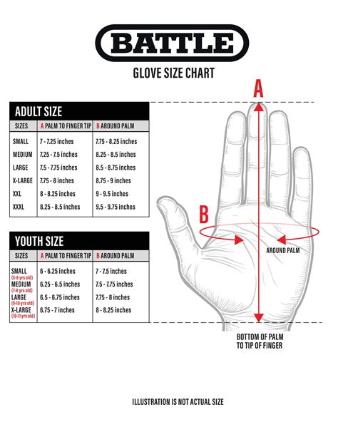 Battle Football Gloves Sizing Charts & Info for Youth & Adults