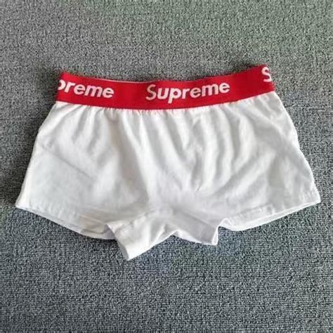 Supreme Boxer Women White and Red - Depop
