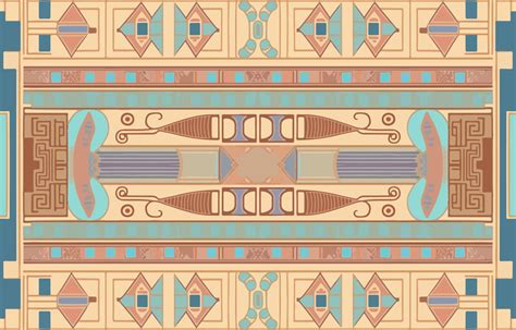 Egyptian fabric pattern vintage pastel colors. Abstract indigenous line ...