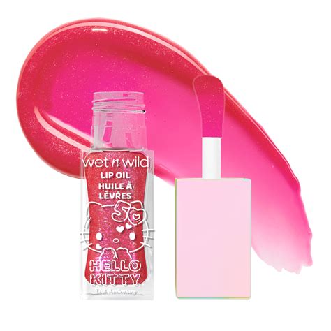 Amazon.com : wet n wild Hello Kitty Glitter Lip Oil, New 10 Oil Infused Formula, Warm Apple Pie ...