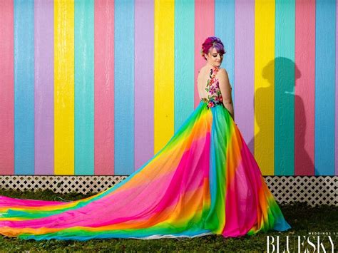 Meet the Designer Behind the Viral Rainbow Wedding Dress