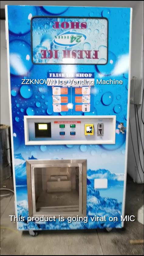 24 Hours Self-service Ice Vending Machine For Bagging And Sealing Ice ...