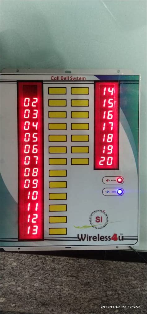 Buy WIRELESS DIGITAL NURSE CALL BELL SYSTEM FOR 20 BED SIDE UNIT WITH ...