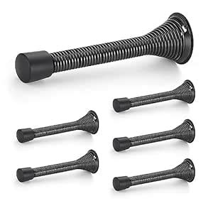 HASTHIP® 6pcs Spring Door Stops Brushed Satin Nickel, Brushed Satin ...