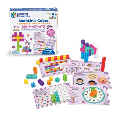 MathLink Cubes Kindergarten Math Activity Set - 115 Pieces - Walmart ...