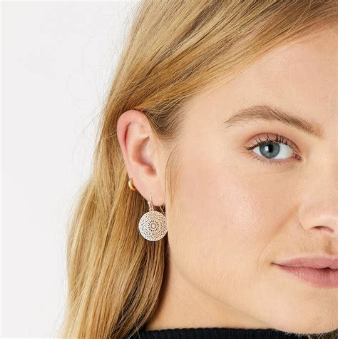 Accessorize London Women's Silver Filigree Short Drop Earring