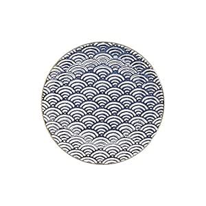 Buy Mikasa Satori Porcelain Seigaiha Wave Side Plate 22cm | Indigo Blue ...
