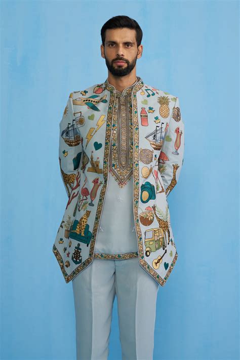 Phhol Pankh Ivory Designer Kurta Sets for Men | Wedding Festive Wear ...
