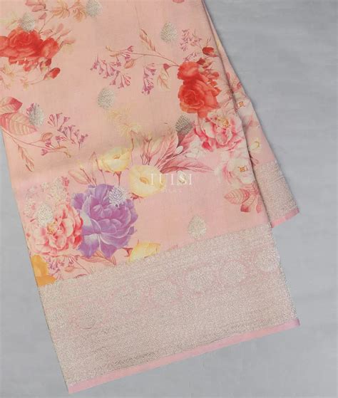 Buy Pink Banaras Kathan Silk Saree T593643